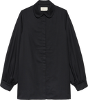 Oversized Sleeve Shirt - Black Wool