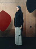 Oversized Sleeve Shirt - Black Wool